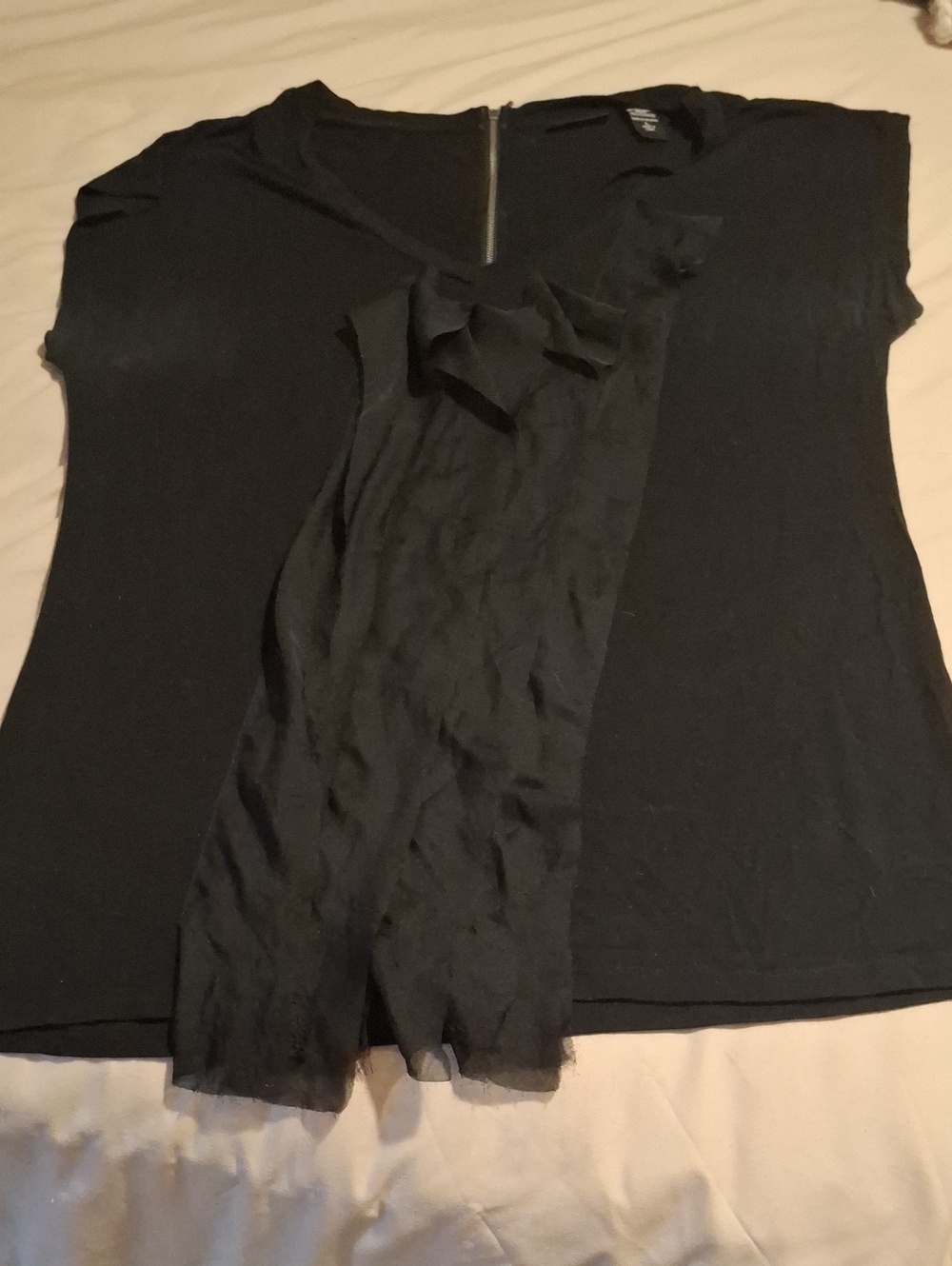 New York And Company Black Stretch Tshirt Blouse